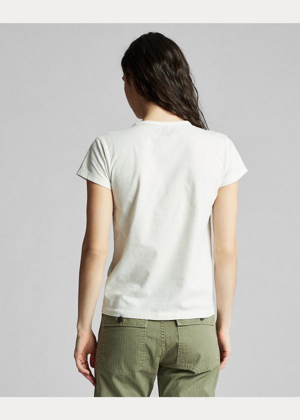 Ralph Lauren Anchor-Graphic Bavlněné Tee Béžový | y5TWrGMu