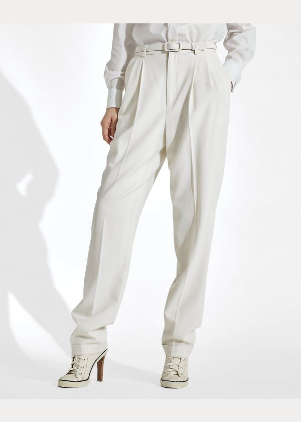 Ralph Lauren Andela Wool-Blend Pant Krém | ajexj6nd