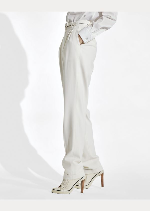 Ralph Lauren Andela Wool-Blend Pant Krém | ajexj6nd