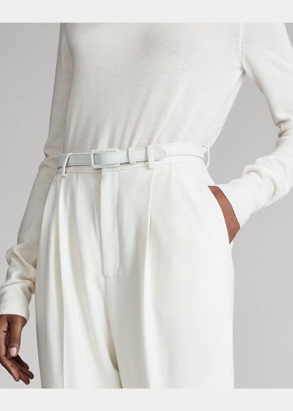 Ralph Lauren Andela Wool-Blend Pant Krém | ajexj6nd