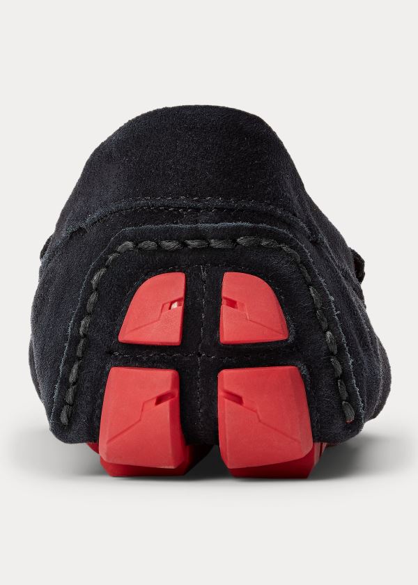 Ralph Lauren Anders Semišové Driver Černé | uwDs0HaX