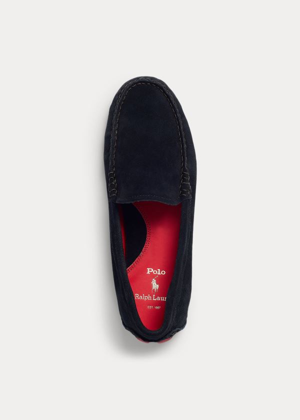 Ralph Lauren Anders Semišové Driver Černé | uwDs0HaX