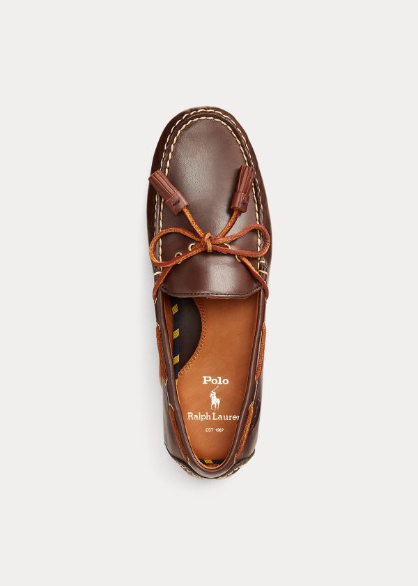 Ralph Lauren Anders Tasseled Læder Driver Hnědé | SRSgyfCX