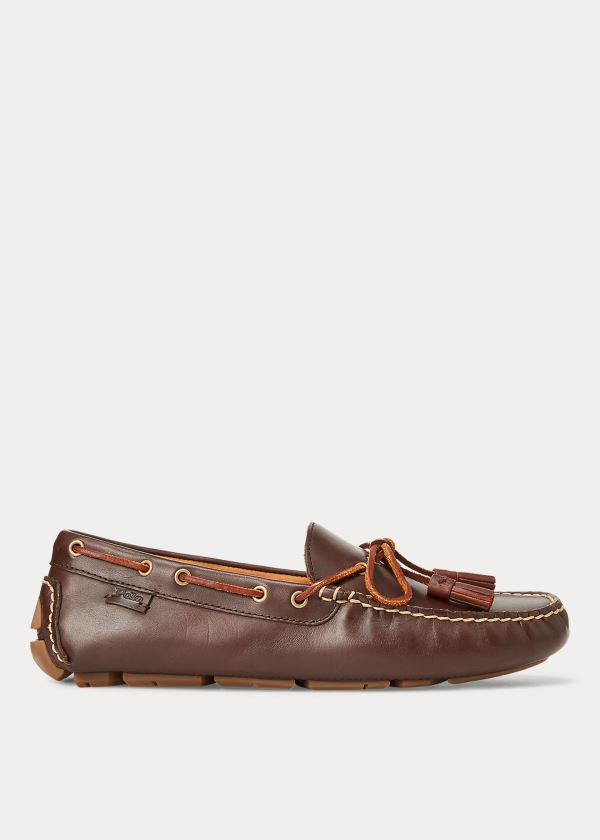 Ralph Lauren Anders Tasseled Læder Driver Hnědé | SRSgyfCX