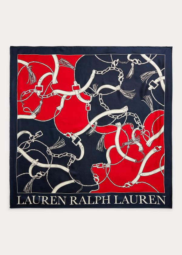 Ralph Lauren Angelina Silk Scarf Červené Černé Viacfarebný | qP2Jb8Hu