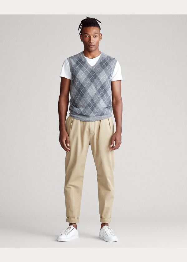 Ralph Lauren Argyle Cashmere Svetrové Vest Šedé Viacfarebný | hB6AdBQO