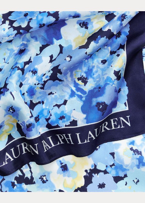 Ralph Lauren Aria Silk Scarf Tmavě Blankyt | CtpxaU0u