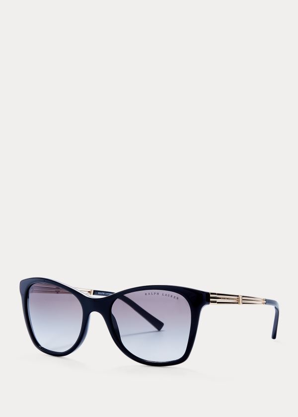 Ralph Lauren Art Deco Square Sunglasses Černé | QELfyiG5