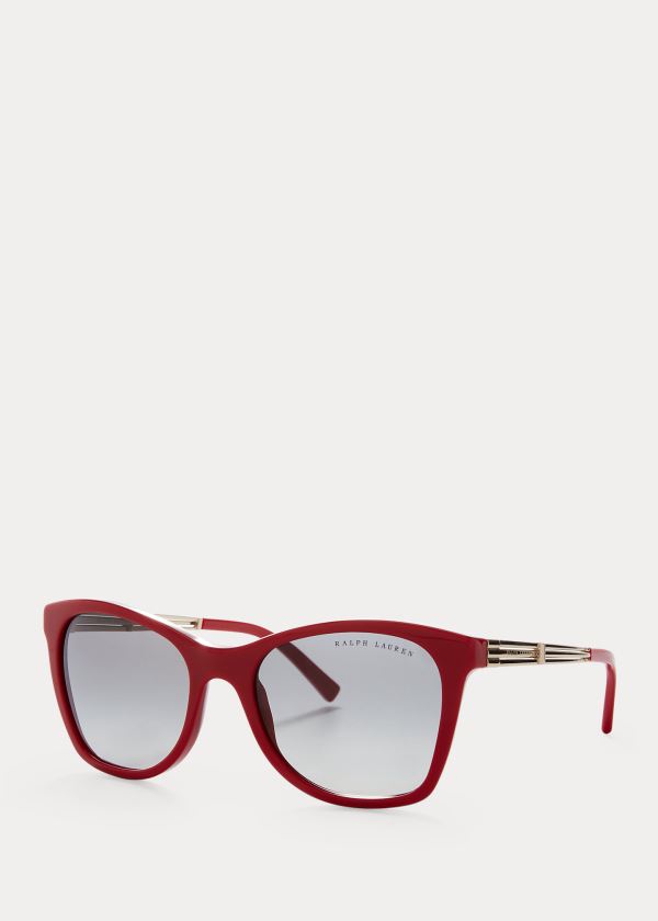 Ralph Lauren Art Deco Square Sunglasses Červené | oI5HeQjG