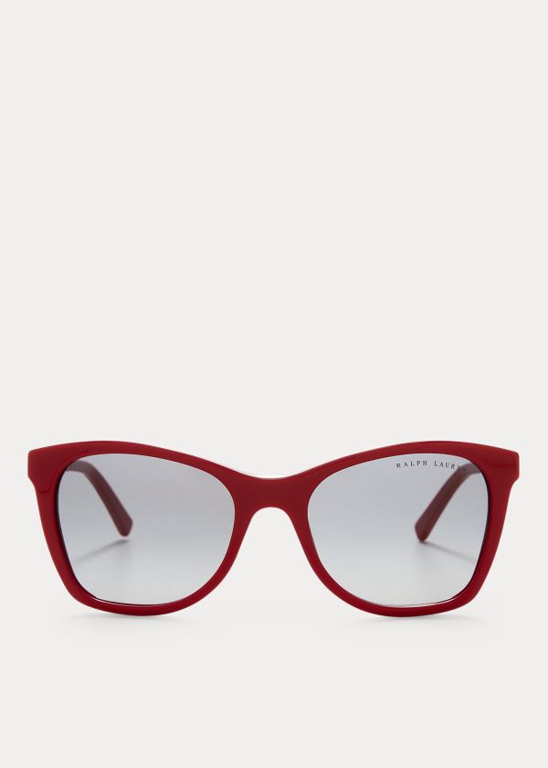 Ralph Lauren Art Deco Square Sunglasses Červené | oI5HeQjG