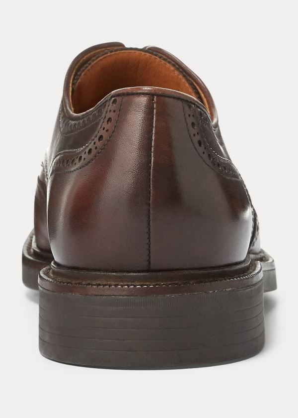 Ralph Lauren Asher Læder Wingtip Hnědé | 4JkRwmNa