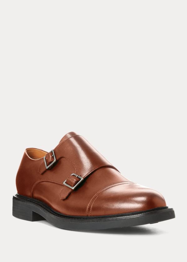 Ralph Lauren Asher Monk-Páskové Shoe Hnědé | fsPkNCpE