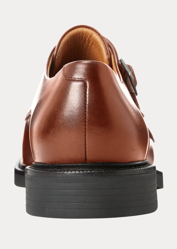 Ralph Lauren Asher Monk-Páskové Shoe Hnědé | fsPkNCpE