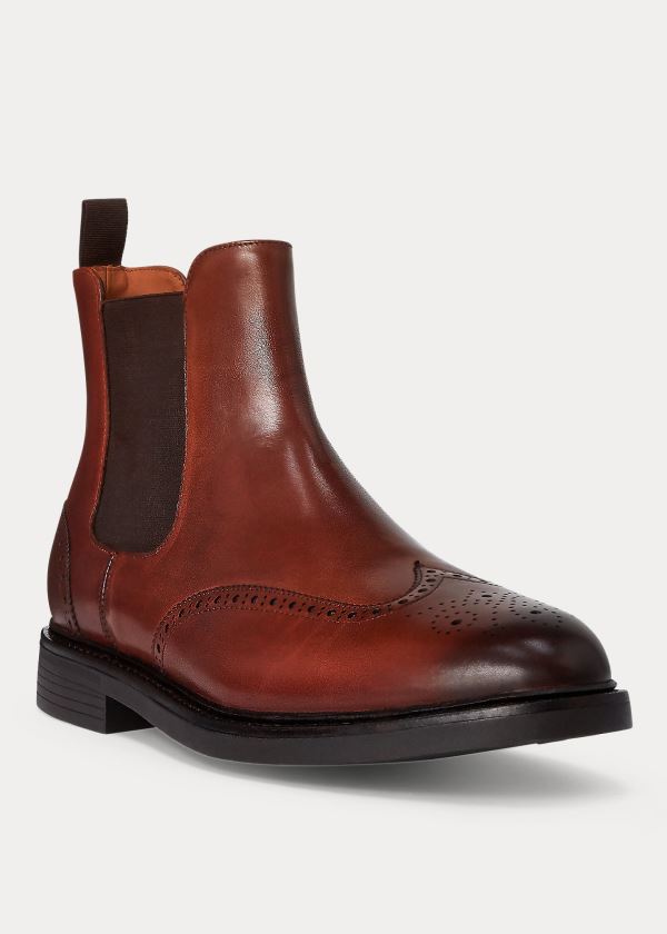 Ralph Lauren Asher Wingtip Chelsea Boot Šedé | SKrLX0ad
