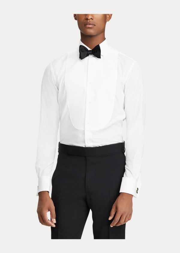 Ralph Lauren Aston Bib Front Tuxedo Shirt Bílé | sOqqjgMw