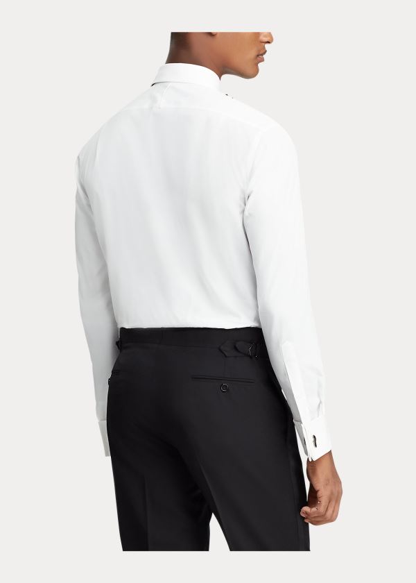 Ralph Lauren Aston Bib Front Tuxedo Shirt Bílé | sOqqjgMw