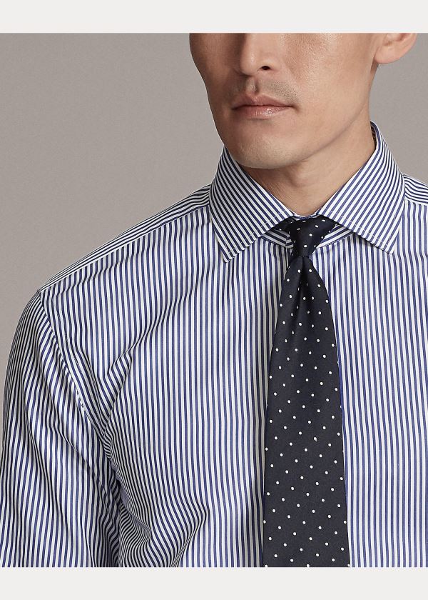 Ralph Lauren Aston Fine-Striped Shirt Blankyt Bílé | FSD2NMQP