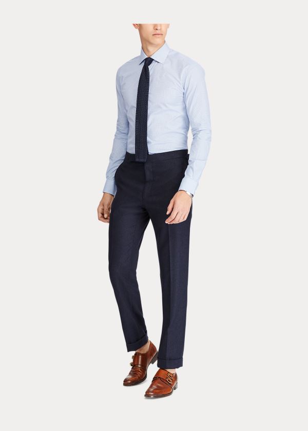 Ralph Lauren Aston Gingham Šaty Shirt Světle Blankyt Bílé | 1qubSxwZ