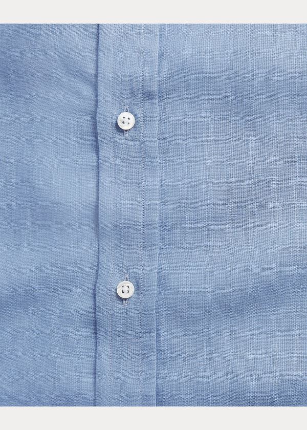 Ralph Lauren Aston Linen Sportovní Shirt Blankyt | lj26rOJe
