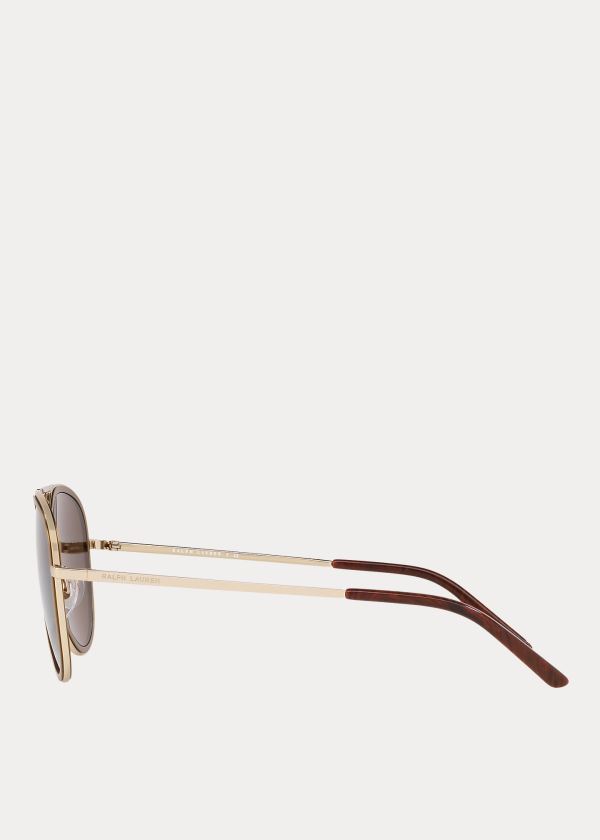 Ralph Lauren Automotive Pilot Sunglasses Zlaté | ybgu9WA9