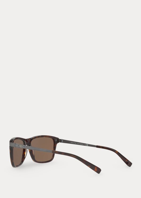 Ralph Lauren Automotive Square Sunglasses Tmavě Hnědé | oiAlpDDu