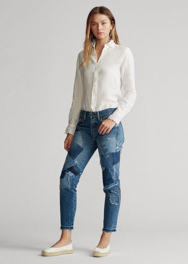 Ralph Lauren Avery Boyfriend Jean Blankyt Blankyt Světle Modré | s1EwRfHj