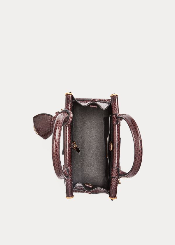 Ralph Lauren Ayers Mini RL50 Handbag Vínové | SDwV3BqZ