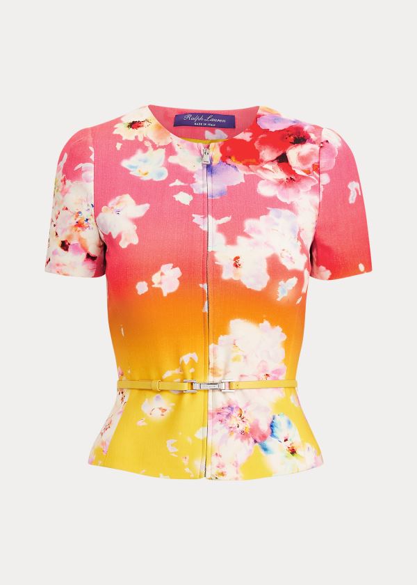 Ralph Lauren Azalea Floral Jacket Růžové Žluté Zelene | ovz165Vi