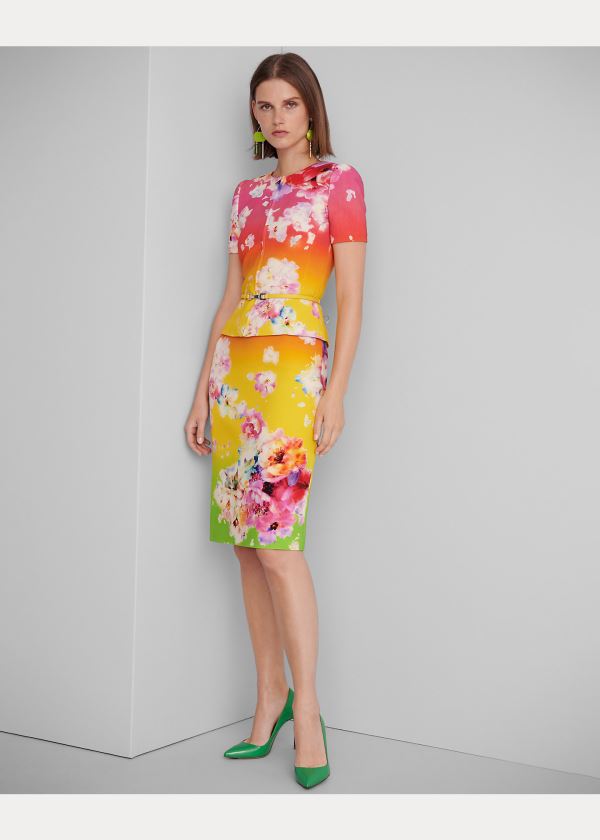 Ralph Lauren Azalea Floral Jacket Růžové Žluté Zelene | ovz165Vi