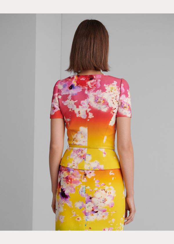 Ralph Lauren Azalea Floral Jacket Růžové Žluté Zelene | ovz165Vi