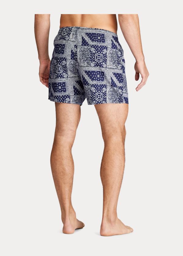 Ralph Lauren Bandanna-Print Bavlněné Boxerské Tmavě Blankyt Viacfarebný Krém | cKLV9WrB