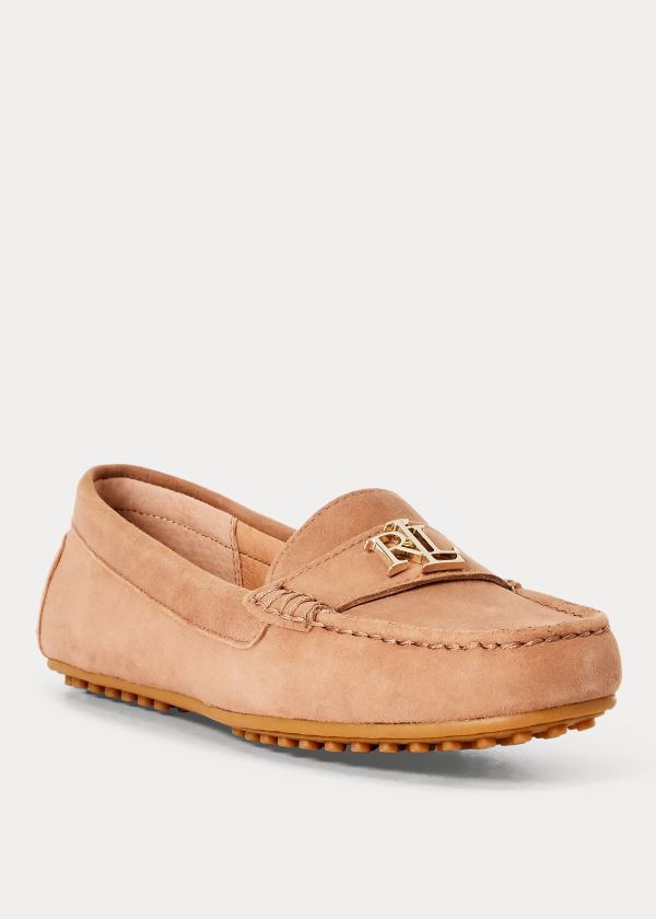 Ralph Lauren Barnsbury Semišové Loafer Hnědožlutý | y8kvAFa1