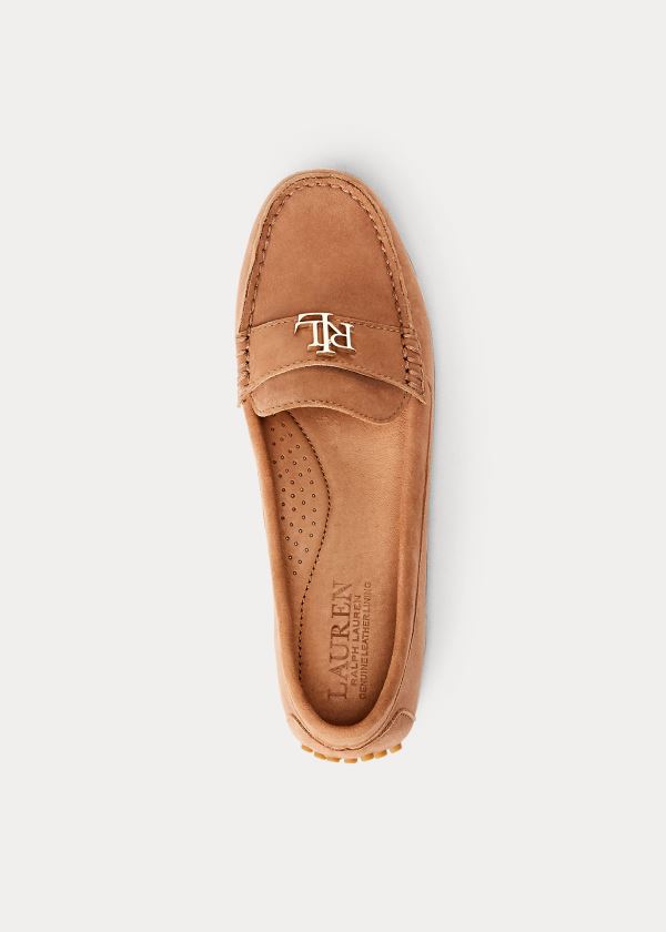 Ralph Lauren Barnsbury Semišové Loafer Hnědožlutý | y8kvAFa1