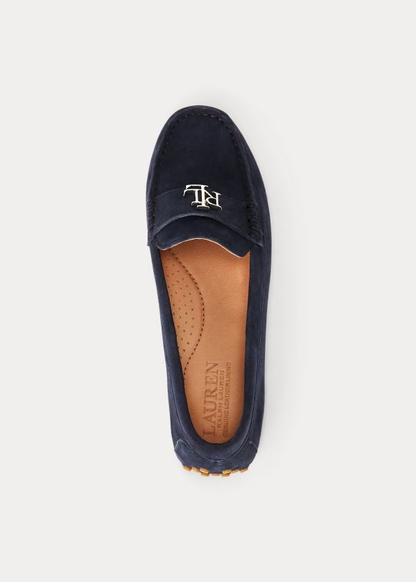 Ralph Lauren Barnsbury Semišové Loafer Tmavě Blankyt | n5ZcwuMr