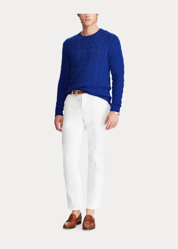 Ralph Lauren Bavlněné-Blend Chino Bílé | r41HApzv