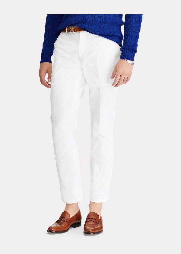 Ralph Lauren Bavlněné-Blend Chino Bílé | r41HApzv