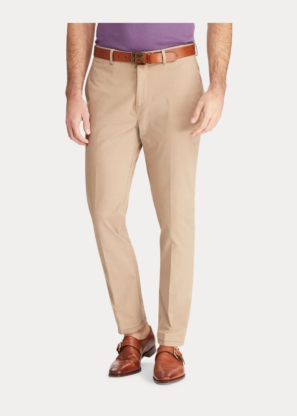 Ralph Lauren Bavlněné-Blend Chino Hnědožlutý | CxoDyhdJ