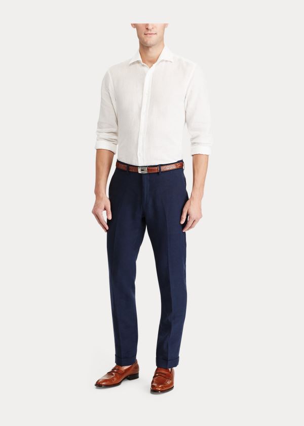 Ralph Lauren Bavlněné-Blend Chino Tmavě Blankyt | HHWSue37