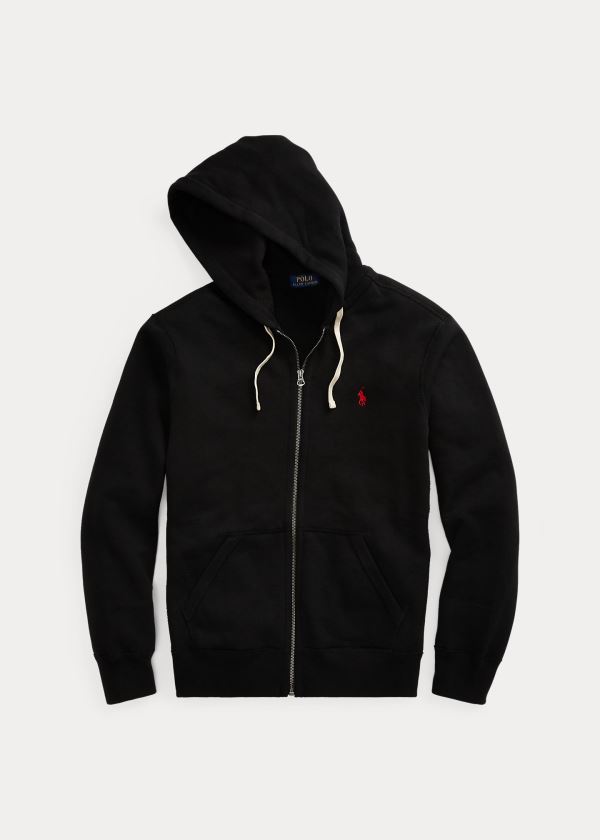Ralph Lauren Bavlněné-Blend-Fleece Hoodie Černé | 0UPJHtS4