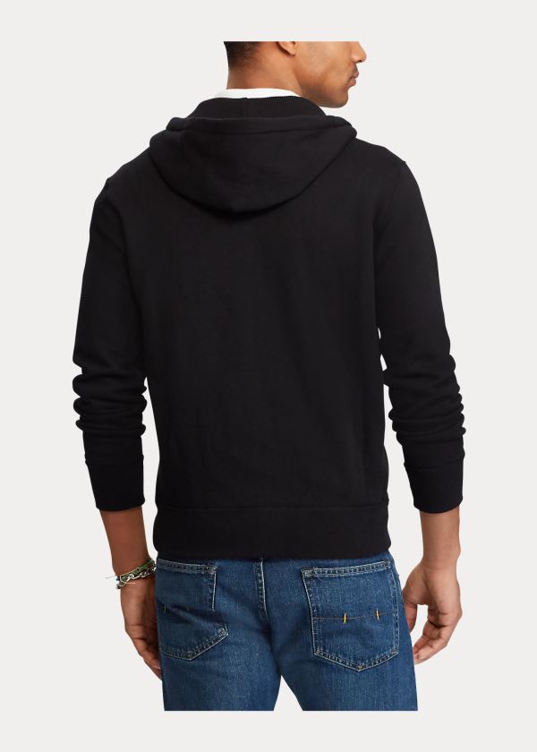 Ralph Lauren Bavlněné-Blend-Fleece Hoodie Černé | 0UPJHtS4
