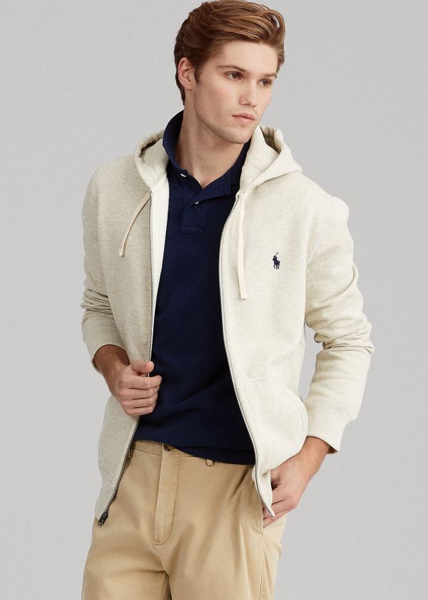 Ralph Lauren Bavlněné-Blend-Fleece Hoodie Béžový | 2V0dB4SM