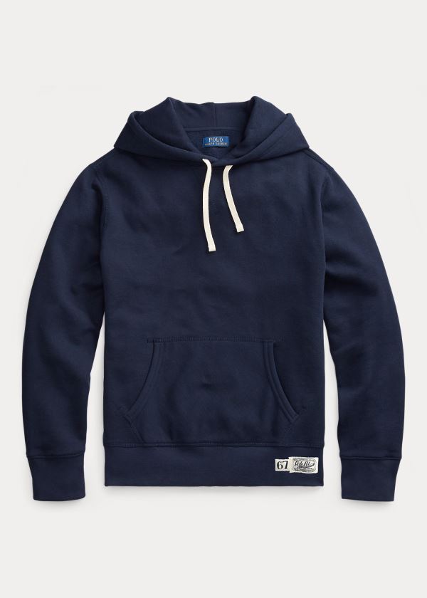 Ralph Lauren Bavlněné-Blend-Fleece Hoodie Tmavě Blankyt | AMsU1Mnp