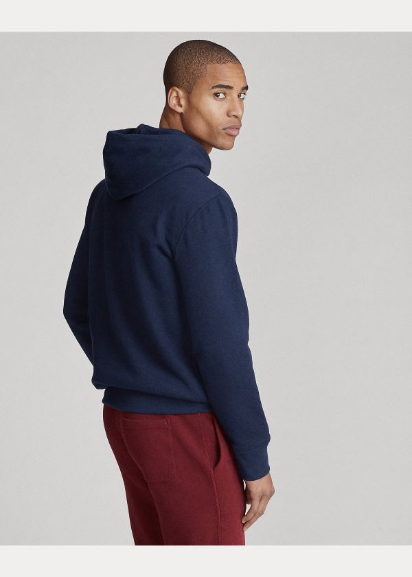 Ralph Lauren Bavlněné-Blend-Fleece Hoodie Tmavě Blankyt | AMsU1Mnp