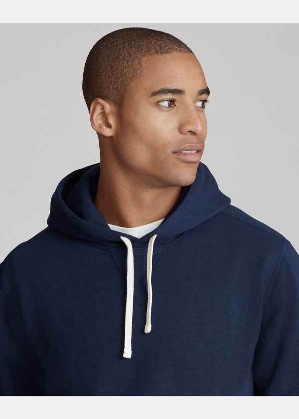 Ralph Lauren Bavlněné-Blend-Fleece Hoodie Tmavě Blankyt | AMsU1Mnp