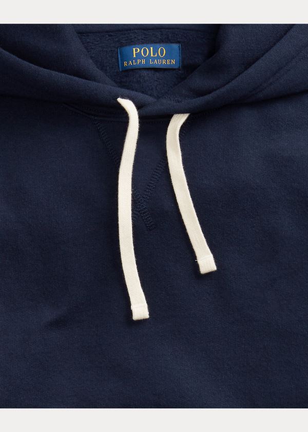 Ralph Lauren Bavlněné-Blend-Fleece Hoodie Tmavě Blankyt | AMsU1Mnp