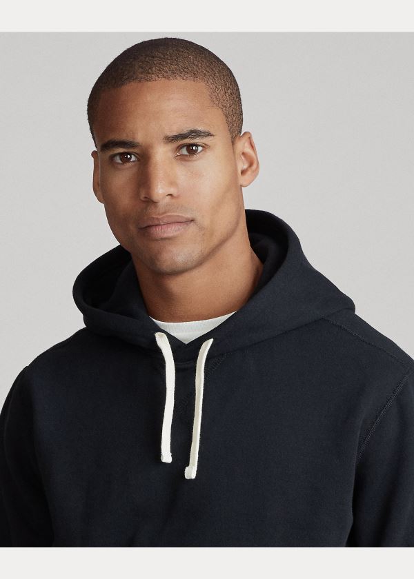 Ralph Lauren Bavlněné-Blend-Fleece Hoodie Černé | BPS4n1MA