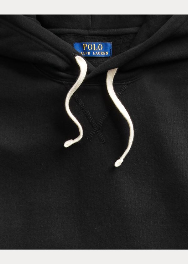 Ralph Lauren Bavlněné-Blend-Fleece Hoodie Černé | BPS4n1MA