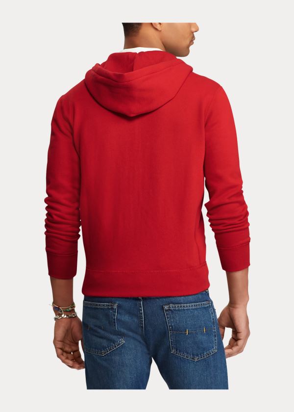 Ralph Lauren Bavlněné-Blend-Fleece Hoodie Červené | Nhz2IuVM