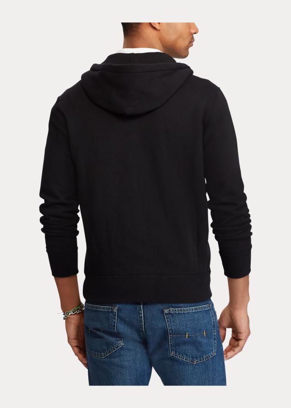 Ralph Lauren Bavlněné-Blend-Fleece Hoodie Černé | OWccH3U2