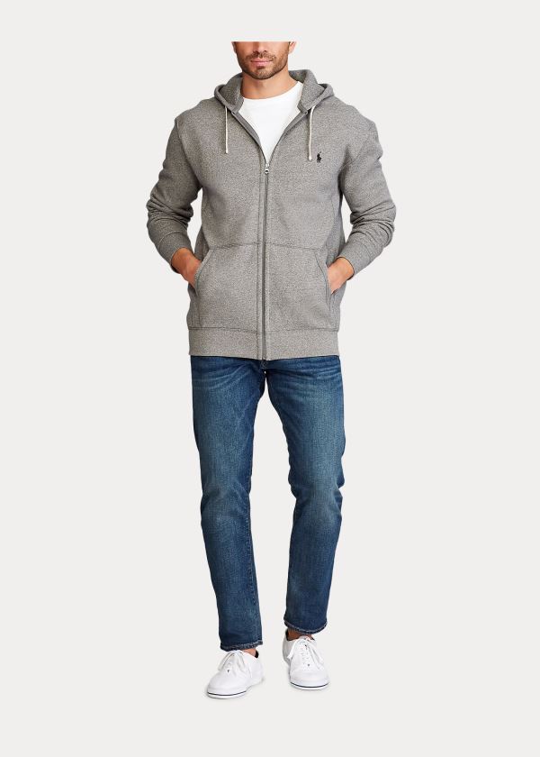 Ralph Lauren Bavlněné-Blend-Fleece Hoodie Šedé | T6Edea7a